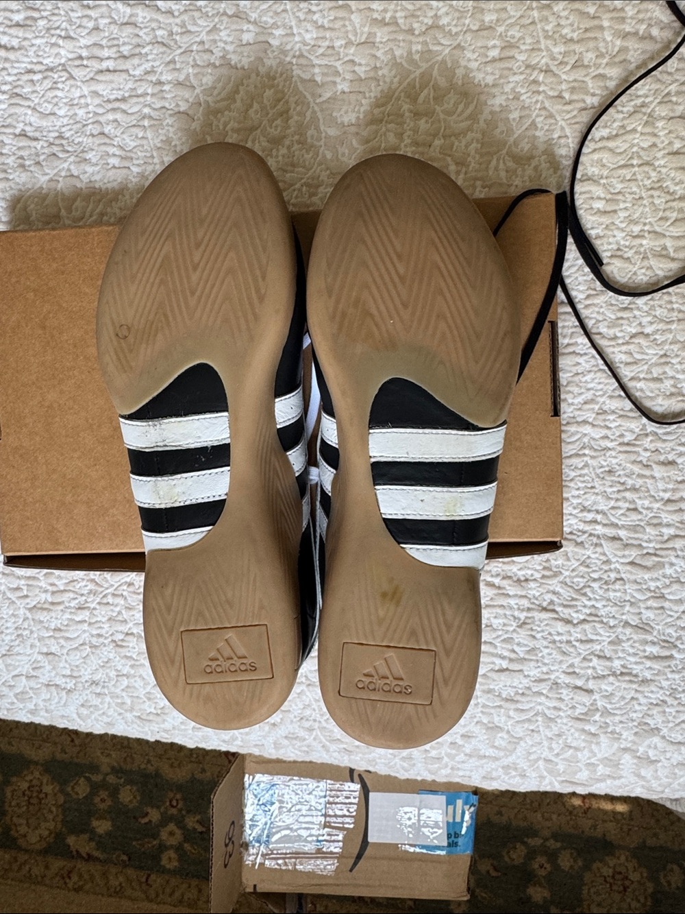 adidas ballet sneakers Taekwondo Mei, black & white, 3 laces, size 9, very clean - Picture 2 of 12